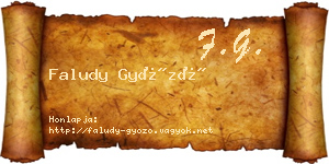 Faludy Győző névjegykártya